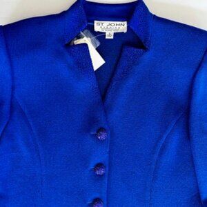 St. John Evening Royal Blue 2-Piece Skirt Suit NWT | Sizes 6 & 4